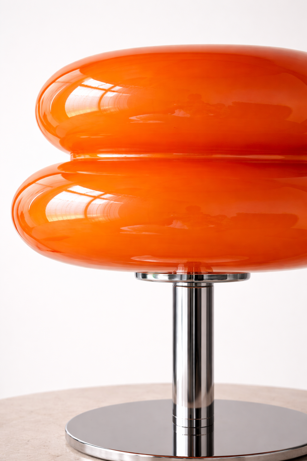 Orange Sculptural Table Lamp
